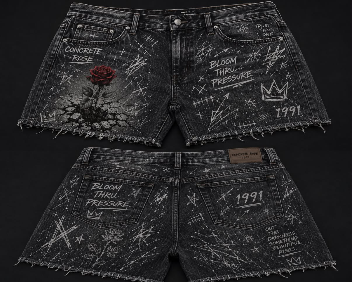 Doodle Denim Shorts